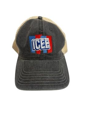 Icee Embroidered RetroTrucker Hat - Charcoal with Red & Blue Logo
Size OS